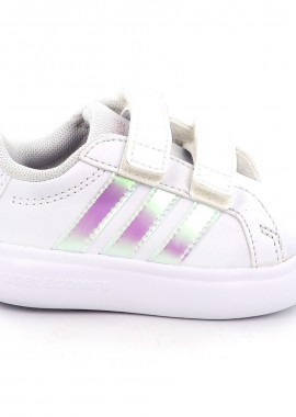 Παιδικό Αθλητικό Παπούτσι για Κορίτσι Adidas Grand Court 3.0 Bubble Cf Χρώματος Λευκό KJ0897