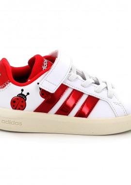 Παιδικό Αθλητικό Παπούτσι για Κορίτσι Adidas Grand Court 3.0 El C Χρώματος Λευκό KJ8650