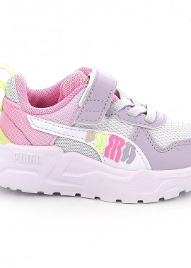 Παιδικό Αθλητικό Παπούτσι για Κορίτσι Puma Trinity 2 Lt Come On Ac + Inf Χρώματος Λευκό 405022-02
