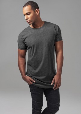 Urban Classics - T-Shirt Long Shaped Turnup TB1561 Urban Classics Charcoal