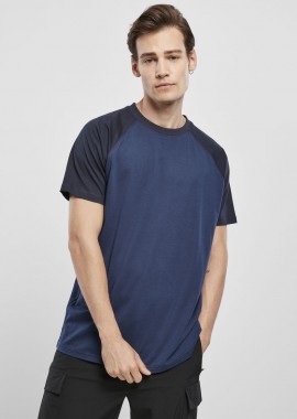 T-Shirt TB639 Urban Classics Raglan Contrast Tee Dark Blue/Midnight Navy