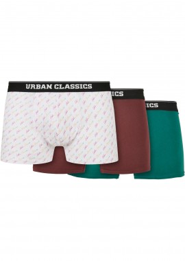 Ανδρικά Εσώρουχα Boxer 3-Pack TB3838 Urban Classics Organic Script Clear Flower/Cherry/Tree Green