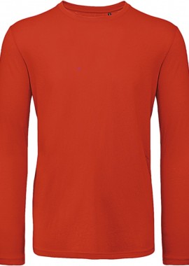 B & C - Μακρυμάνικο T-Shirt TM070 B & C Inspire Organic Fire Red