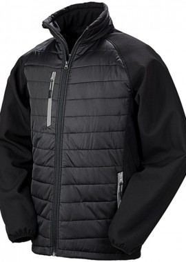 Ανδρικό Τζάκετ Padded Softshell R237X Result Black Compass Black/Grey