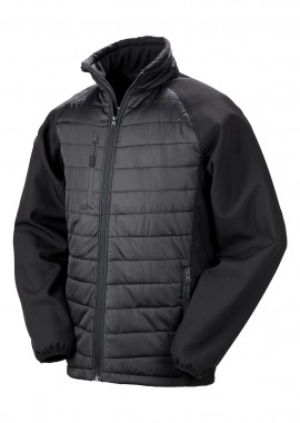 Result - Ανδρικό Τζάκετ Padded Softshell R237X Result Black Compass Black/Black