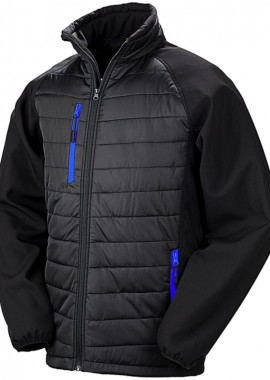 Result - Ανδρικό Τζάκετ Padded Softshell R237X Result Black Compass Black/Royal