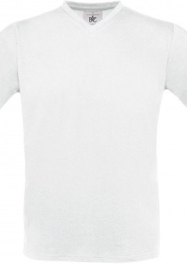 B & C - T-Shirt V-Neck Exact B & C White