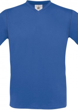 B & C - T-Shirt V-Neck Exact B & C Royal