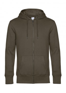 B & C - Ζακέτα Φούτερ με Κουκούλα WU03K B & C King Khaki