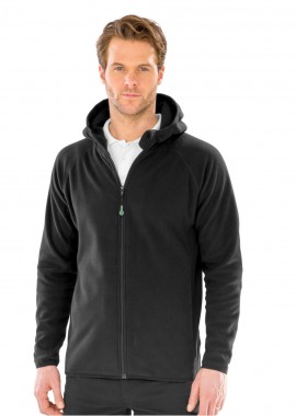 Result - Ανδρική Μπλούζα Microfleece με Κουκούλα R906X Result Recycled Microfleece Hooded Top Black