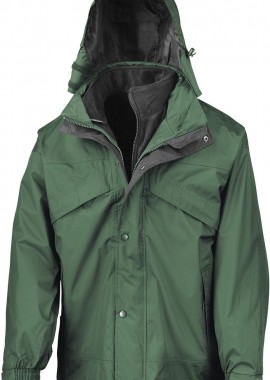 Result - Μπουφάν 3 σε 1 με Fleece R068X Result Black Bottle Green