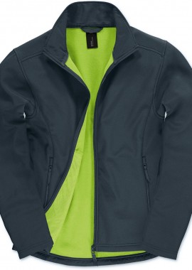 B & C - Ανδρικό Μπουφάν Softshell JUI62 B&C ID.701 Navy/Neon Green