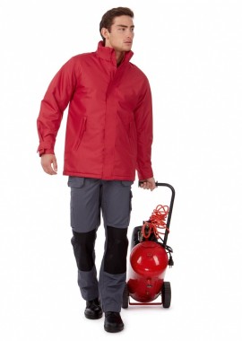 B & C - Ανδρικό Μπουφάν Real+ B & C Heavy Weight Jacket Deep Red