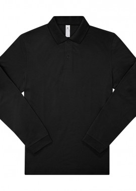 B & C - Μπλούζα Polo Μακρυμάνικη PU425 B & C My Polo 180 LSL Ανδρική Black