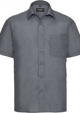 Russell - Ανδρικό Κοντομάνικο Πουκάμισο R-935M-0 Russell Poplin Classic Fit Convoy Grey