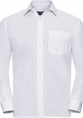 Russell - Ανδρικό Μακρυμάνικο Πουκάμισο R-934M-0 Russell Poplin Easy Care White