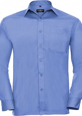 Russell - Ανδρικό Μακρυμάνικο Πουκάμισο R-934M-0 Russell Poplin Easy Care Corporate Blue