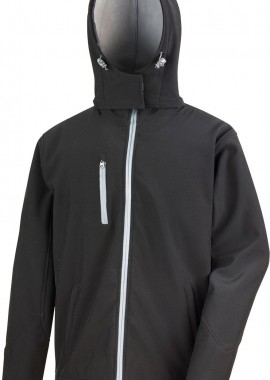 Result - Μπουφάν Softshell με κουκούλα R230M Result TX Performance Black/Grey
