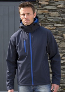 Result - Μπουφάν Softshell με κουκούλα R230M Result TX Performance Navy/Royal