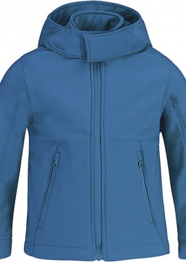 Παιδικό Μπουφάν Softshell με Κουκούλα JK969 B & C Hooded Softshell Kid Azur Blue