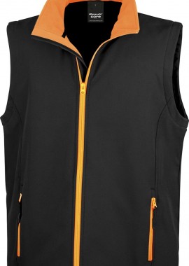 Ανδρικό Αμάνικο Μπουφάν Softshell R232M Result Core Black/Orange