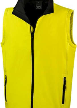 Result - Ανδρικό Αμάνικο Μπουφάν Softshell R232M Result Core Yellow/Black