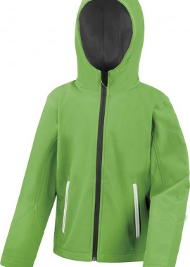 Παιδικό Μπουφάν Softshell με Κουκούλα R224J/Y Result TX Performance Vivid Green/Black