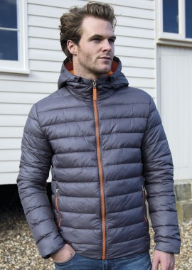 Μπουφάν με Κουκούλα Snow Bird R194M Result Grey/Orange