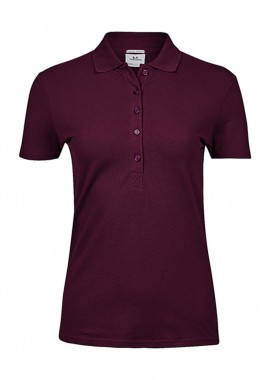 Tee Jays - Γυναικεία Μπλούζα Polo 145 Tee Jays Luxury LS Stretch Wine