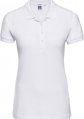 Russell - Γυναικείο Μπλουζάκι Polo R-566F-0 Russell Slim Fit Stretch White