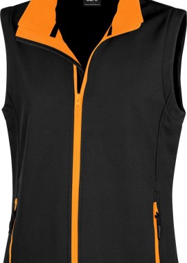 Γυναικείο Αμάνικο Μπουφάν Softshell R232F Result Core Black/Orange