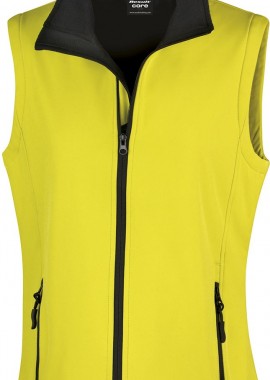 Result - Γυναικείο Αμάνικο Μπουφάν Softshell R232F Result Core Yellow/Black