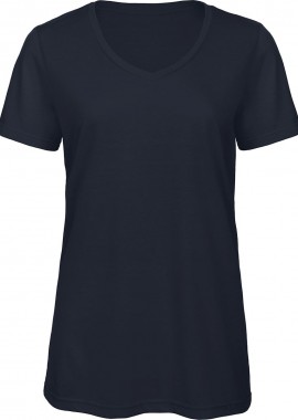 B & C - Γυναικείο T-Shirt TW058 B&C Triblend με V Λαιμόκοψη Navy