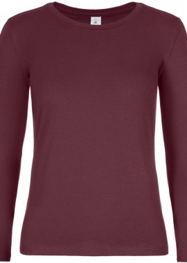 B & C - Γυναικείο T-Shirt Μακρυμάνικο TW08T B & C Burgundy