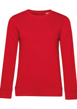 B & C - Γυναικείο Φούτερ WW32B B & C Organic Crew Neck French Terry Red