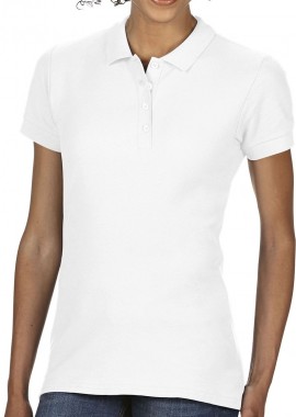 Gildan - Γυναικεία Μπλούζα Polo 64800L Gildan Softstyle Double Pique White