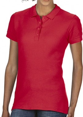 Gildan - Γυναικεία Μπλούζα Polo 64800L Gildan Softstyle Double Pique Red
