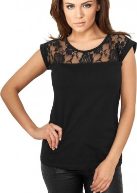 Γυναικείο T-Shirt Top Laces Urban Classics TB714 Black
