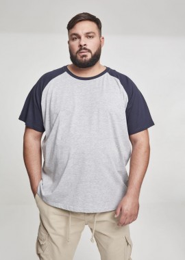 T-Shirt TB639 Urban Classics Raglan Contrast Tee Grey/Navy