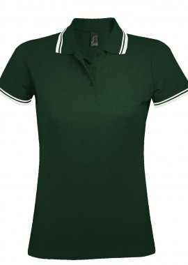 SOLS - Γυναικείο Πόλο Πικέ 00578 SOL'S Pasadena Forest Green/White