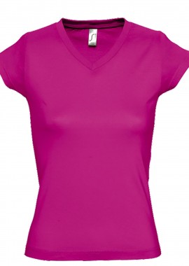 SOLS - Γυναικείο T-shirt με Λαιμόκοψη V 11388 SOL'S Moon Fuchsia
