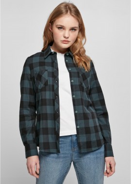 Γυναικείο Καρό Φανελένιο Πουκάμισο TB1280 Urban Classics jasper/black