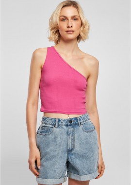 Urban Classics - Γυναικείο Cropped Ασύμμετρο Τοπ TB2609 Urban Classics brightviolet