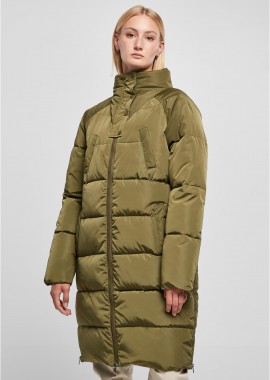 Urban Classics - Ladies High Neck Puffer Coat Urban Classics TB5435-00176 olive