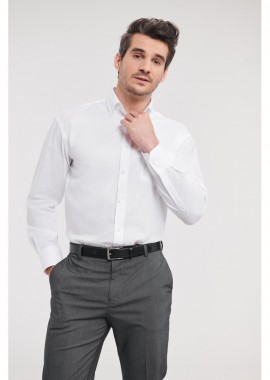 Ανδρικό Πουκάμισο Μακρυμάνικο Non-iron R-956M-0 Russell Black White