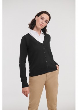 Russell - Γυναικεία Ζακέτα Πλεκτή V-Neck R-715F-0 Russell Black