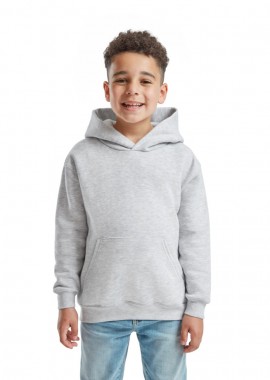 Παιδικό Φούτερ με Κουκούλα 62-037-0 Fruit of the Loom Heather Grey