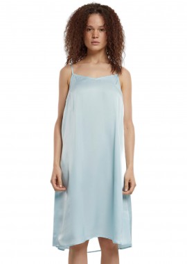 Urban Classics - Ladies Viscose Satin Slip Dress Urban Classics TB6191 oceanblue