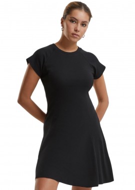 Urban Classics - Γυναικείο Φόρεμα Skater Rib TB6201 Urban Classics Black