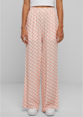 Urban Classics - Γυναικείο Resort Παντελόνι Βισκόζη TB6218 Urban Classics lemonadepinkcheck